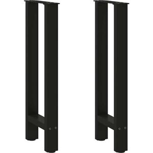 vidaXL Black Steel Coffee Table Legs - Support & Customization vidaXL Black Steel Coffee Table Legs - Support & Customization