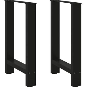 vidaXL Black Steel Coffee Table Legs - 50x(72-73)cm vidaXL Black Steel Coffee Table Legs - 50x(72-73)cm
