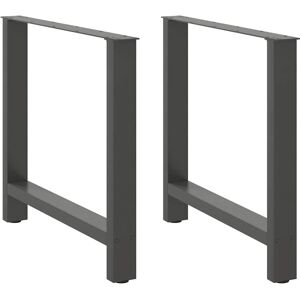 vidaXL Anthracite Steel Coffee Table Legs - 80x(72-73) cm - 2 pcs vidaXL Anthracite Steel Coffee Table Legs - 80x(72-73) cm - 2 pcs