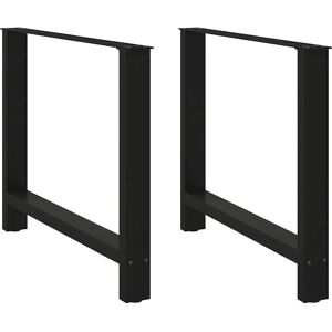 vidaXL Black Steel Coffee Table Legs Set 90x(72-73)cm vidaXL Black Steel Coffee Table Legs Set 90x(72-73)cm
