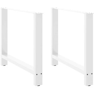 vidaXL White Steel Coffee Table Legs - 90x(72-73)cm vidaXL White Steel Coffee Table Legs - 90x(72-73)cm