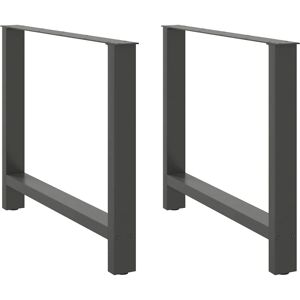 vidaXL Steel Coffee Table Legs - 90x(72-73) cm - Anthracite - Coffee Table Legs vidaXL Steel Coffee Table Legs - 90x(72-73) cm - Anthracite - Coffee Table Legs