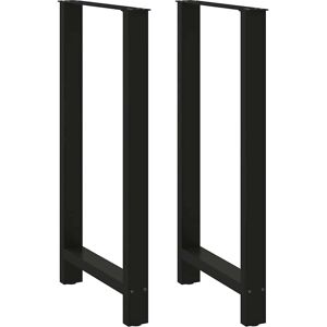 vidaXL Pieds de table en acier noir 60x(110-111) cm - Pieds de table - Publicité vidaXL Pieds de table en acier noir 60x(110-111) cm - Pieds de table - Publicité
