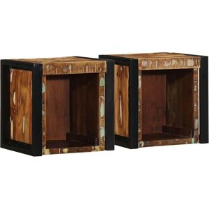 vidaXL Bedside Cabinets - 2 pcs - Solid Wood Reclaimed vidaXL Bedside Cabinets - 2 pcs - Solid Wood Reclaimed