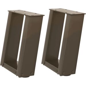 vidaXL Coffee Table Legs U-shape 2 pcs. Natural Steel 30x(30-31) cm - Coffee Table Legs vidaXL Coffee Table Legs U-shape 2 pcs. Natural Steel 30x(30-31) cm - Coffee Table Legs