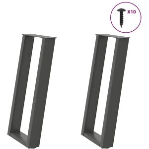 Pieds de table console vidaXL - Forme U - Métal - 28x(72-73)cm - Résistant - Publicité Pieds de table console vidaXL - Forme U - Métal - 28x(72-73)cm - Résistant - Publicité