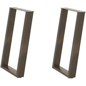 Vidaxl - Adjustable Steel U-Shape Table Legs - 60x(72-73)cm Vidaxl - Adjustable Steel U-Shape Table Legs - 60x(72-73)cm