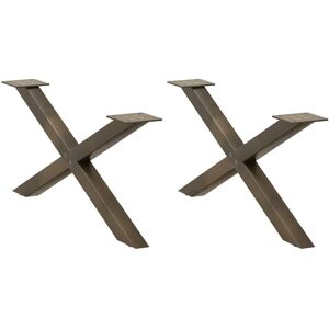 vidaXL Steel X-shape Coffee Table Legs - 70x(30-31)cm vidaXL Steel X-shape Coffee Table Legs - 70x(30-31)cm