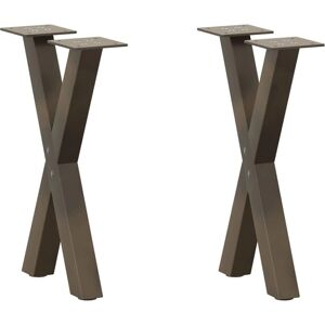 vidaXL Pieds de table basse en forme de X 2 pcs. Acier naturel 28x(42-43) cm - Pieds de table - Publicité vidaXL Pieds de table basse en forme de X 2 pcs. Acier naturel 28x(42-43) cm - Pieds de table - Publicité