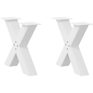 vidaXL White X-Shaped Table Legs 60x(42-43)cm - Table Legs vidaXL White X-Shaped Table Legs 60x(42-43)cm - Table Legs