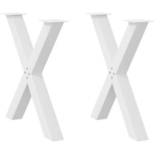 vidaXL White X-Shaped Dining Table Legs - Dining Table Legs vidaXL White X-Shaped Dining Table Legs - Dining Table Legs