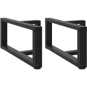vidaXL Couchtischbeine T-Form Schwarz 70x25x30-31 cm Stahl - Couchtischbeine vidaXL Couchtischbeine T-Form Schwarz 70x25x30-31 cm Stahl - Couchtischbeine