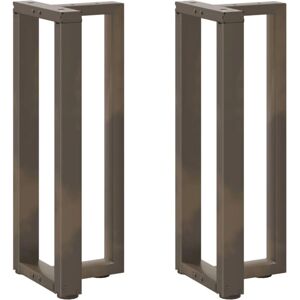 vidaXL Console table legs T-shape 2 pcs natural steel - Console table legs vidaXL Console table legs T-shape 2 pcs natural steel - Console table legs
