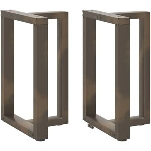 VidaXL Table Legs T-Shape 2 pcs Natural Steel - Table Leg VidaXL Table Legs T-Shape 2 pcs Natural Steel - Table Leg