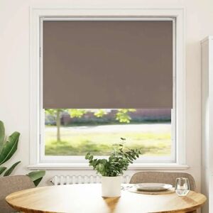 vidaXL Blackout Roller Blind - 110x150cm Fabric, Coffee vidaXL Blackout Roller Blind - 110x150cm Fabric, Coffee