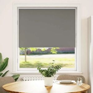 vidaXL Grey 105x130cm Polyester Roller Blind - Roller Blind vidaXL Grey 105x130cm Polyester Roller Blind - Roller Blind