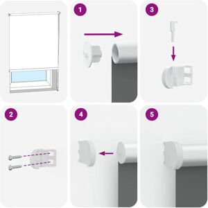 VidaXL Red Polyester Roller Blind - Privacy & Light Control VidaXL Red Polyester Roller Blind - Privacy & Light Control