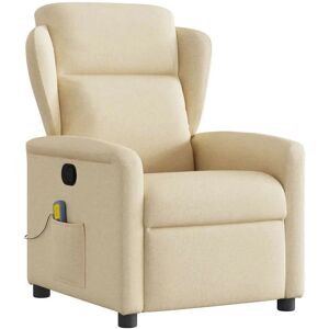 vidaXL Massagestoel Creme Stoff vidaXL Massagestoel Creme Stoff