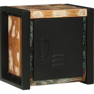vidaXL Black Reclaimed Wood Bathroom Wall Cabinet - Medium Storage vidaXL Black Reclaimed Wood Bathroom Wall Cabinet - Medium Storage