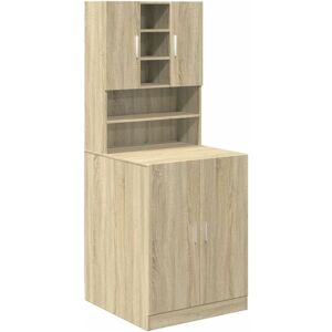 vidaXL Washing Machine Cabinets Sonoma Oak 2 pcs - Washing Machine Cabinets vidaXL Washing Machine Cabinets Sonoma Oak 2 pcs - Washing Machine Cabinets