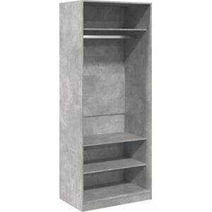 vidaXL Concrete Grey Wardrobe - 80x50x200 cm - 3 Shelves vidaXL Concrete Grey Wardrobe - 80x50x200 cm - 3 Shelves