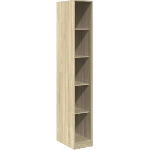 vidaXL Sonoma Oak Wardrobe - 4 Shelves Storage Closet vidaXL Sonoma Oak Wardrobe - 4 Shelves Storage Closet