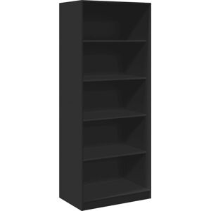 vidaXL Black Wardrobe 80x50x200 cm - Storage with 4 Shelves vidaXL Black Wardrobe 80x50x200 cm - Storage with 4 Shelves