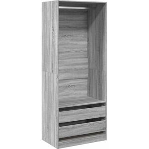 vidaXL Grey Sonoma Wardrobe - Engineered Wood Storage Closet vidaXL Grey Sonoma Wardrobe - Engineered Wood Storage Closet