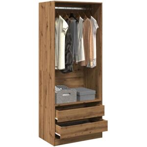 vidaXL Wardrobe Artisan Oak - Engineered Wood Storage Closet vidaXL Wardrobe Artisan Oak - Engineered Wood Storage Closet