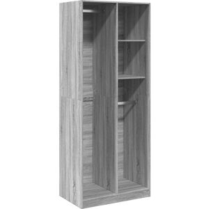 vidaXL Grey Sonoma Wardrobe - 80x50x200 cm - Storage Furniture vidaXL Grey Sonoma Wardrobe - 80x50x200 cm - Storage Furniture