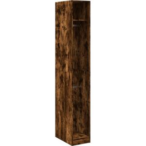 vidaXL Wardrobe Smoked Oak 30x50x200 cm Engineered Wood - Wardrobe vidaXL Wardrobe Smoked Oak 30x50x200 cm Engineered Wood - Wardrobe