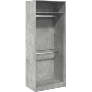 vidaXL Wardrobe Concrete Grey 80x50x200 cm Engineered Wood - Wardrobe vidaXL Wardrobe Concrete Grey 80x50x200 cm Engineered Wood - Wardrobe