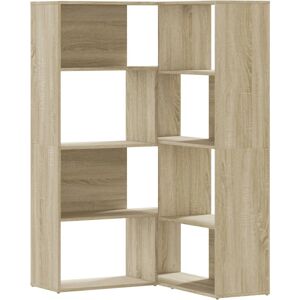 vidaXL Corner Bookcase 4-Tier Sonoma Oak - Bookcase vidaXL Corner Bookcase 4-Tier Sonoma Oak - Bookcase