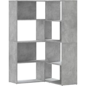 VidaXL Corner Bookcase 4-Tier Grey - Bookcase VidaXL Corner Bookcase 4-Tier Grey - Bookcase