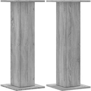 vidaXL Grey Sonoma 30x30x80 cm 2 pcs Plant Stands - Garden Support vidaXL Grey Sonoma 30x30x80 cm 2 pcs Plant Stands - Garden Support