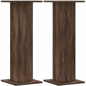 vidaXL Brown Oak Plant Stand Set - 30x30x80 cm Garden Flower Holder vidaXL Brown Oak Plant Stand Set - 30x30x80 cm Garden Flower Holder