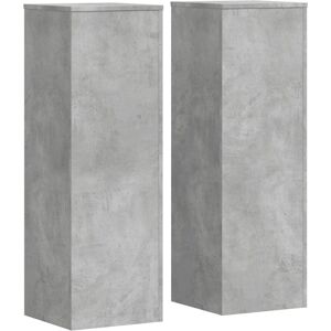 vidaXL Plant Stand 2 pcs Concrete Grey 33x33x100 cm Engineered Wood - Plant Stand vidaXL Plant Stand 2 pcs Concrete Grey 33x33x100 cm Engineered Wood - Plant Stand