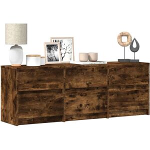 VidaXL Smoked Oak LED TV Cabinet - 140x34x50 cm - TV Unit VidaXL Smoked Oak LED TV Cabinet - 140x34x50 cm - TV Unit