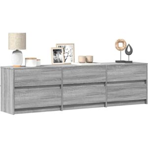 vidaXL 3307931 Grey Sonoma TV Cabinet with LED - Entertainment Centre vidaXL 3307931 Grey Sonoma TV Cabinet with LED - Entertainment Centre