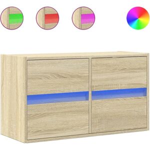 vidaXL TV-Wandschrank mit LED Sonoma Eiche - TV Schrank vidaXL TV-Wandschrank mit LED Sonoma Eiche - TV Schrank
