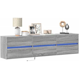 VidaXL TV Wall Cabinet with LED Lights - 180x31x45 cm VidaXL TV Wall Cabinet with LED Lights - 180x31x45 cm