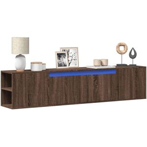 vidaXL 180x31x39.5 cm Wall-mounted TV Cabinet with LED Lights - TV Wall Unit vidaXL 180x31x39.5 cm Wall-mounted TV Cabinet with LED Lights - TV Wall Unit
