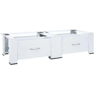 vidaXL Double Washing Machine Pedestal with Drawers - Washing Machine Pedestal vidaXL Double Washing Machine Pedestal with Drawers - Washing Machine Pedestal