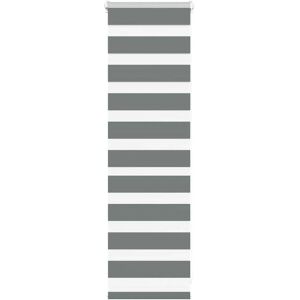 vidaXL Zebra Blind Dark Grey - 45x100 cm Fabric - Durable & Modern vidaXL Zebra Blind Dark Grey - 45x100 cm Fabric - Durable & Modern