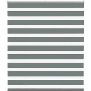 store zèbre vidaXL - 135x100 cm - Polyester - Gris Foncé - Type de Produit - Publicité store zèbre vidaXL - 135x100 cm - Polyester - Gris Foncé - Type de Produit - Publicité
