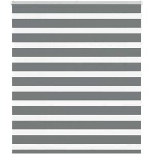 vidaXL Zebra Roller Blind Dark Grey - 125x150cm vidaXL Zebra Roller Blind Dark Grey - 125x150cm