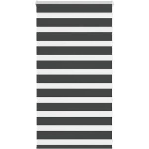 vidaXL Zebra Roller Blind - 70x100 cm, Polyester, Black - Window Covering vidaXL Zebra Roller Blind - 70x100 cm, Polyester, Black - Window Covering