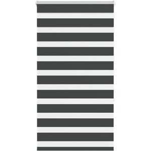 vidaXL Zebra Blinds - Polyester, Black, 80x150cm - Zebra Blinds vidaXL Zebra Blinds - Polyester, Black, 80x150cm - Zebra Blinds
