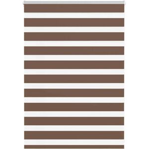 vidaXL Zebra roller blind 95x100 cm polyester brown - Roller Blind vidaXL Zebra roller blind 95x100 cm polyester brown - Roller Blind