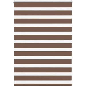 vidaXL Zebra Roller Blind - Polyester, Brown, 110x100 cm vidaXL Zebra Roller Blind - Polyester, Brown, 110x100 cm